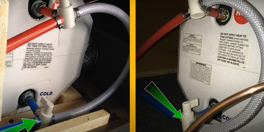 Rv water heater bypass valve position adjustment