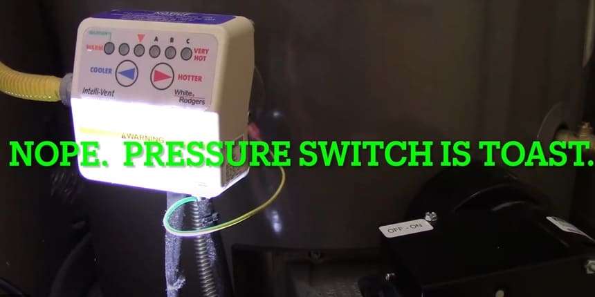 how to fix pressure switch failed open on water heater