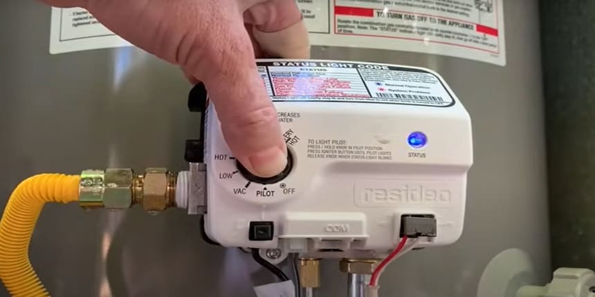 rheem water heater pilot light won't light