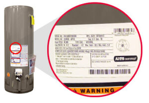 What is Wcn Number on Water Heater