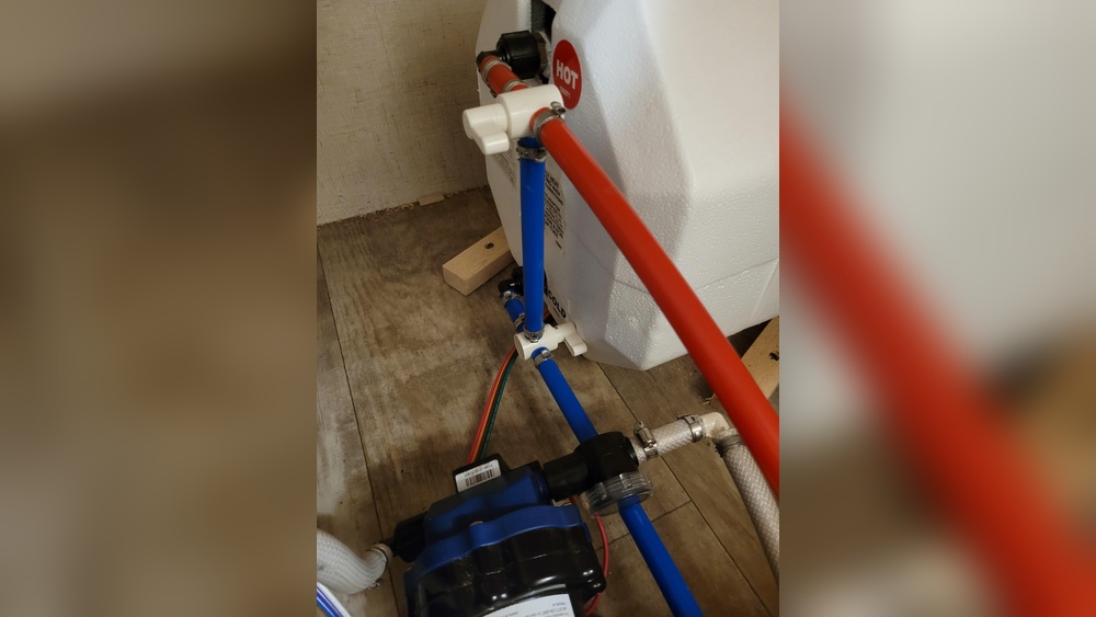 Camper Water Heater Bypass Valve